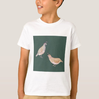California Quail bird species art T Shirt