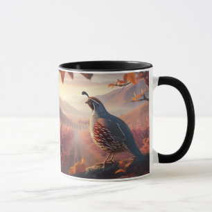 California Quail Birds Wildlife Nature Art Mugg