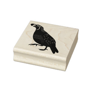 California Quail State Bird Illustration Stämpel