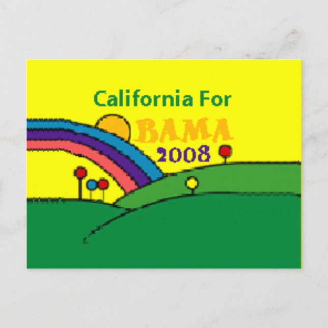 California Rainbow Postcard Vykort (Framsida)