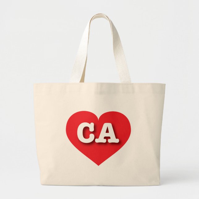 California Red Heart - I kärlek CA Jumbo Tygkasse (Framsidan)