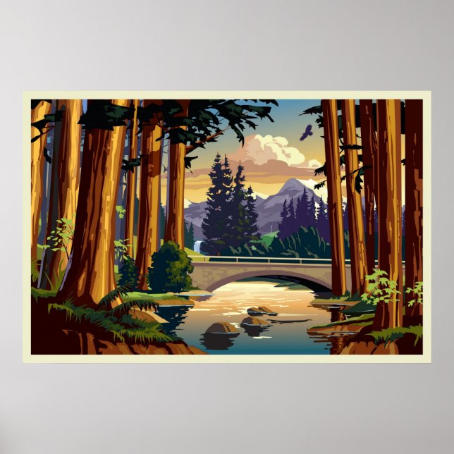 California Redwood Poster (Framsidan)