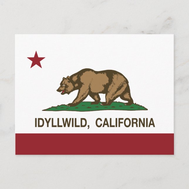 California Republic Flag Idyllwild Vykort (Framsida)