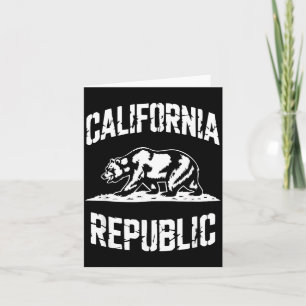 California Republic Grizzly State Retro Vintage Kort