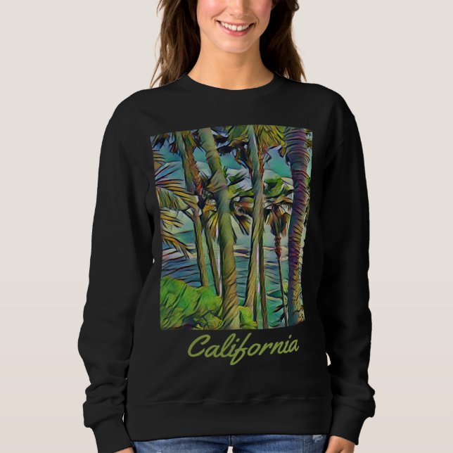 California Republic Palm Trees Cali Vibes Californ T Shirt (Framsida)