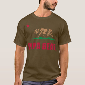 California Republic Papa Bear Dad Fathers Day Gift T Shirt