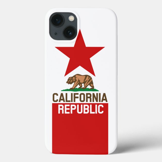CALIFORNIA REPUBLIKEN Statlig flagga Red Star Desi (Baksida)