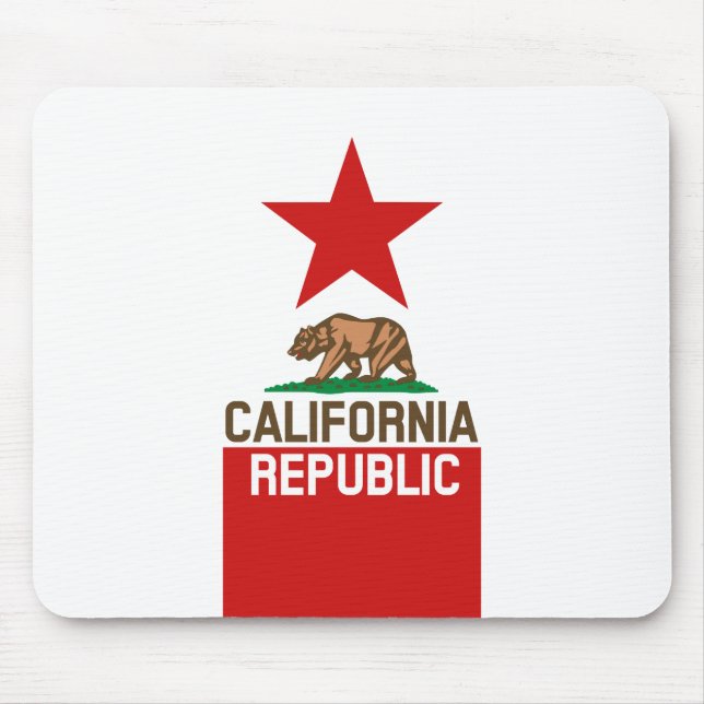CALIFORNIA REPUBLIKEN Statlig flagga Red Star Desi Musmatta (Framsidan)