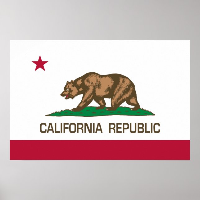 California Republiken (Statsflagga) Poster (Framsidan)