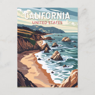 California Resa Konst Vintage Vykort