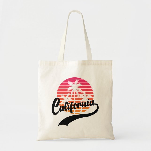 California Retro Solnedgångstaska Tygkasse (Framsidan)