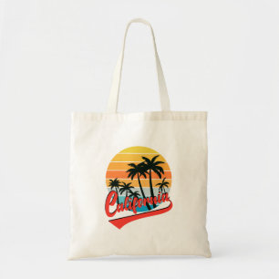 California Retro Sunset Tote Bag Tygkasse