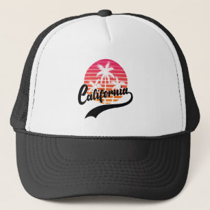 California Retro Sunset Truckerkeps