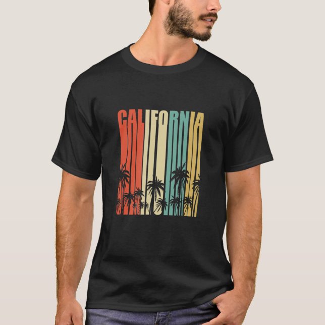 California Retro  Surfer Beach Cali Venice Summer T Shirt (Framsida)