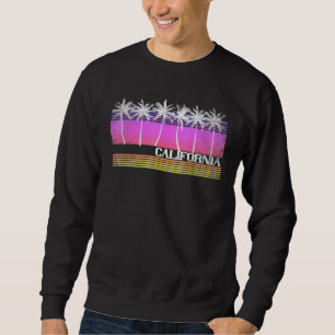 California Retro Vintage Beach Surfa Sunset 70s 80 Lång Ärmad Tröja