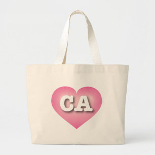 California Rosa Fade Heart - I kärlek CA Jumbo Tygkasse