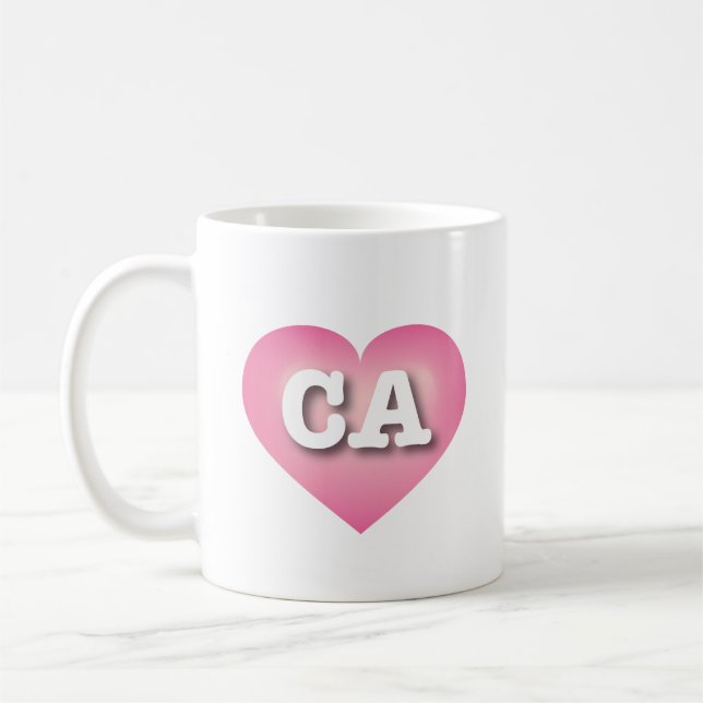 California Rosa Fade Heart - I kärlek CA Kaffemugg (Vänster)