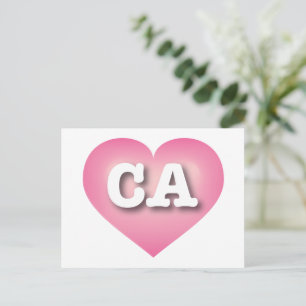 California Rosa Försvinnande Hjärtan - Jag älskar Vykort