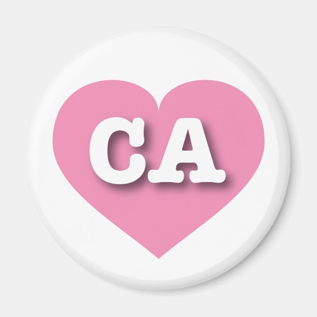 California Rosa Heart - I kärlek CA Magnet (Framsidan)