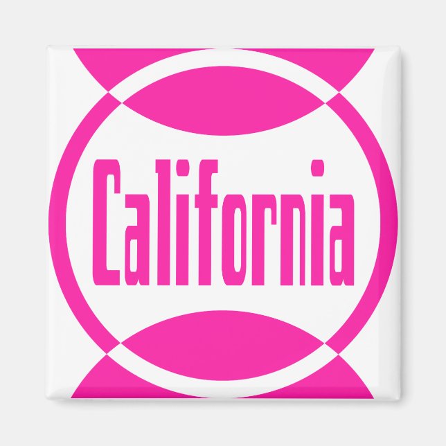 California Rosa Logotyp Design #1 Magnet (Framsidan)
