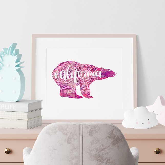 California Rosa Winter Bear Poster (Skapare uppladdad)