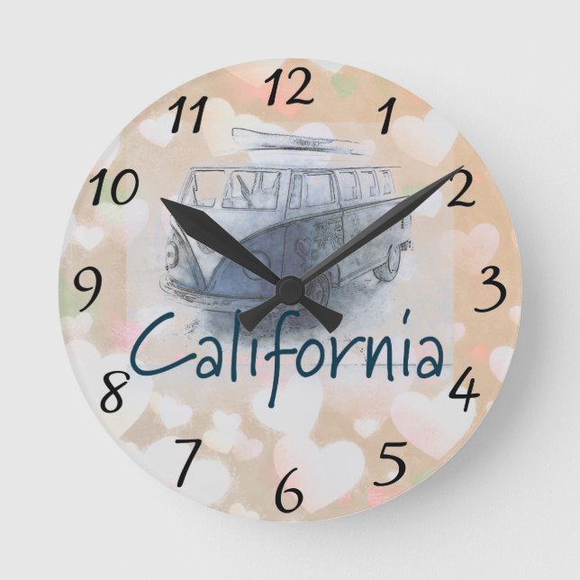 California Round Clock Rund Klocka (Framsida)