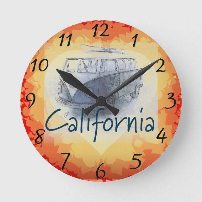 California Round Clock Rund Klocka (Framsida)