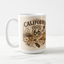 California Route 66 Coffeehörna Kaffemugg