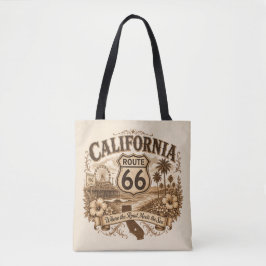 California Route 66 Där vägen möter havet Tygkasse