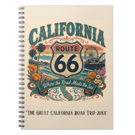 California Route 66 Road Trip Journal Anteckningsbok