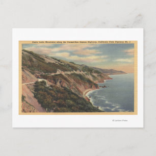 California Santa Lucia Mts längs Hwy 1 Helg Vykort