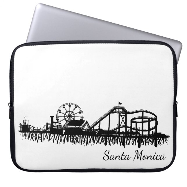 California Santa Monica Pier Beach Ferris Wheel Laptop Sleeve (Framsidan)