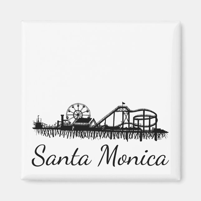 California Santa Monica Pier Beach Ferris Wheel Magnet (Framsidan)