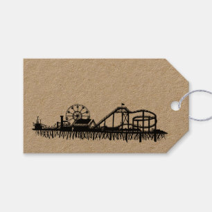 California Santa Monica Pier Beach Ferris Wheel Presentetikett
