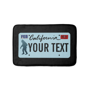 California Sasquatch License Plate Badrumsmatta