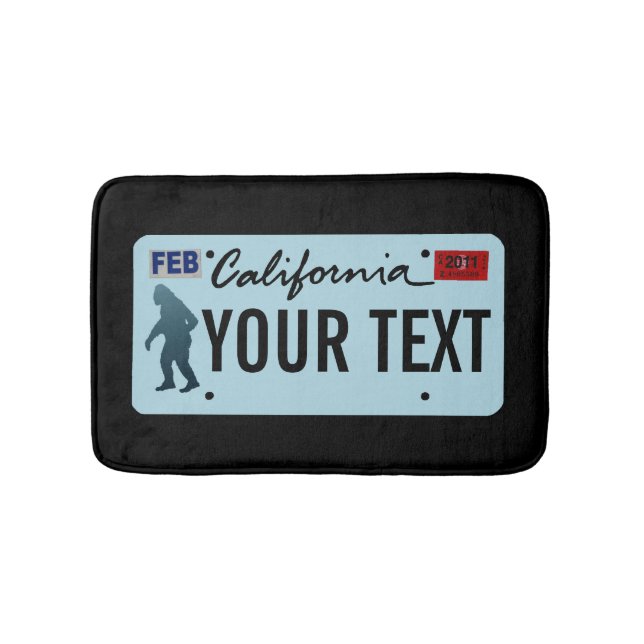 California Sasquatch License Plate Badrumsmatta (Framsidan)