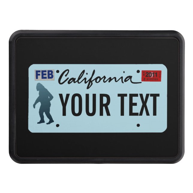 California Sasquatch License Plate Dragkroksskydd (Framsidan)