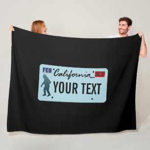 California Sasquatch License Plate Fleecefilt