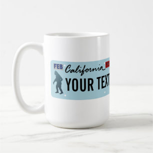 California Sasquatch License Plate Kaffemugg