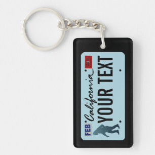 California Sasquatch License Plate Nyckelring