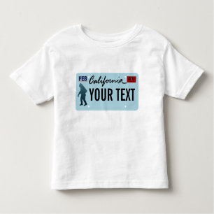 California Sasquatch License Plate T Shirt