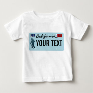 California Sasquatch License Plate Tee Shirt