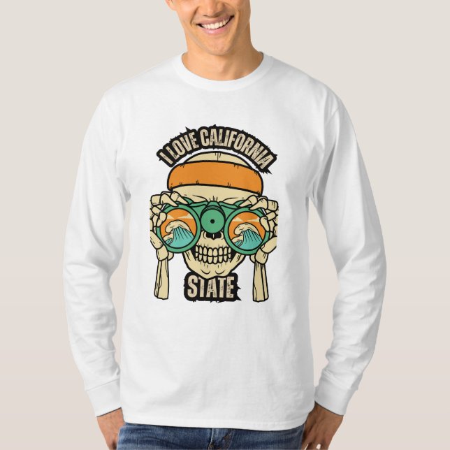 California Shirt CA State Bear T-shirt Soft och (Framsida)