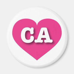 California Shock rosa Heart - I kärlek CA Magnet