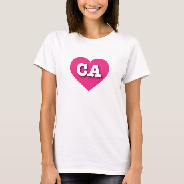 California Shock rosa Heart - I kärlek CA Tee (Framsida)