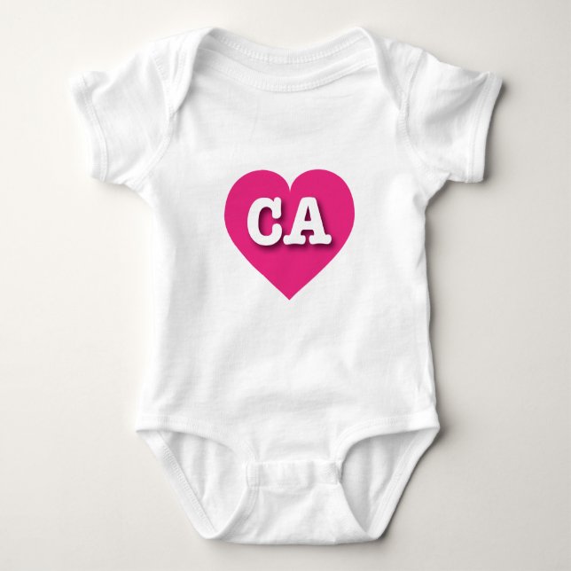 California Shock rosa Heart - I kärlek CA Tee Shirt (Framsida)