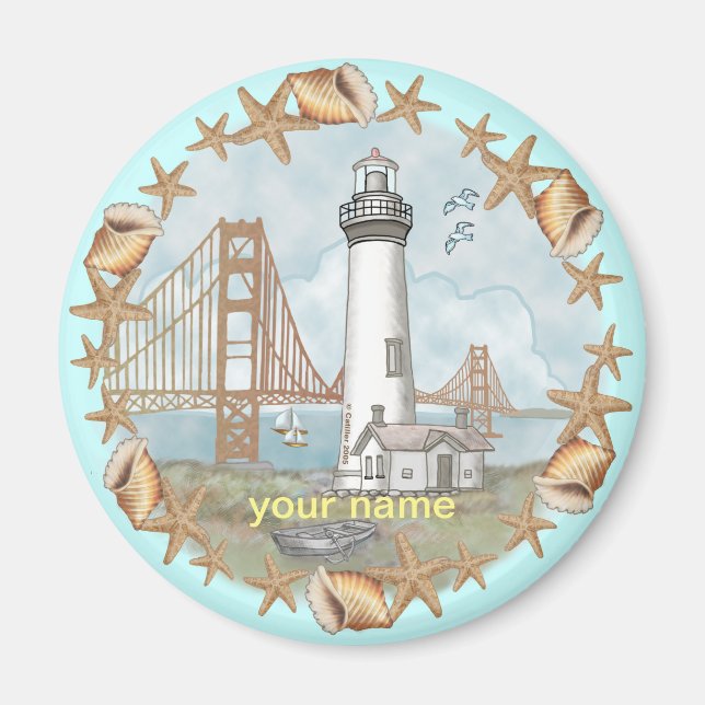 California Snäckas Lighthouse magnet (Framsidan)