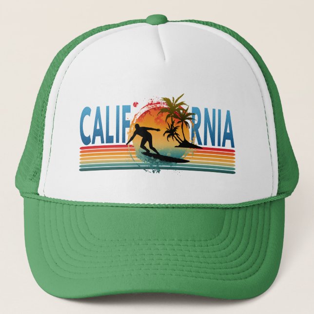 CALIFORNIA SOLNEDGÅNG SOMMAR  TRUCKERHATT KEPS (Framsida)