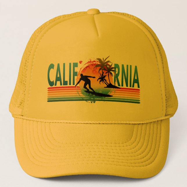 CALIFORNIA SOLNEDGÅNG SOMMAR TRUCKERHATT KEPS (Framsida)