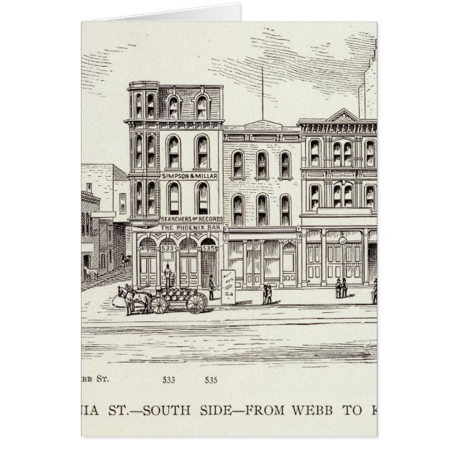 California South Webb och Kearny Hälsningskort (Framsidan)